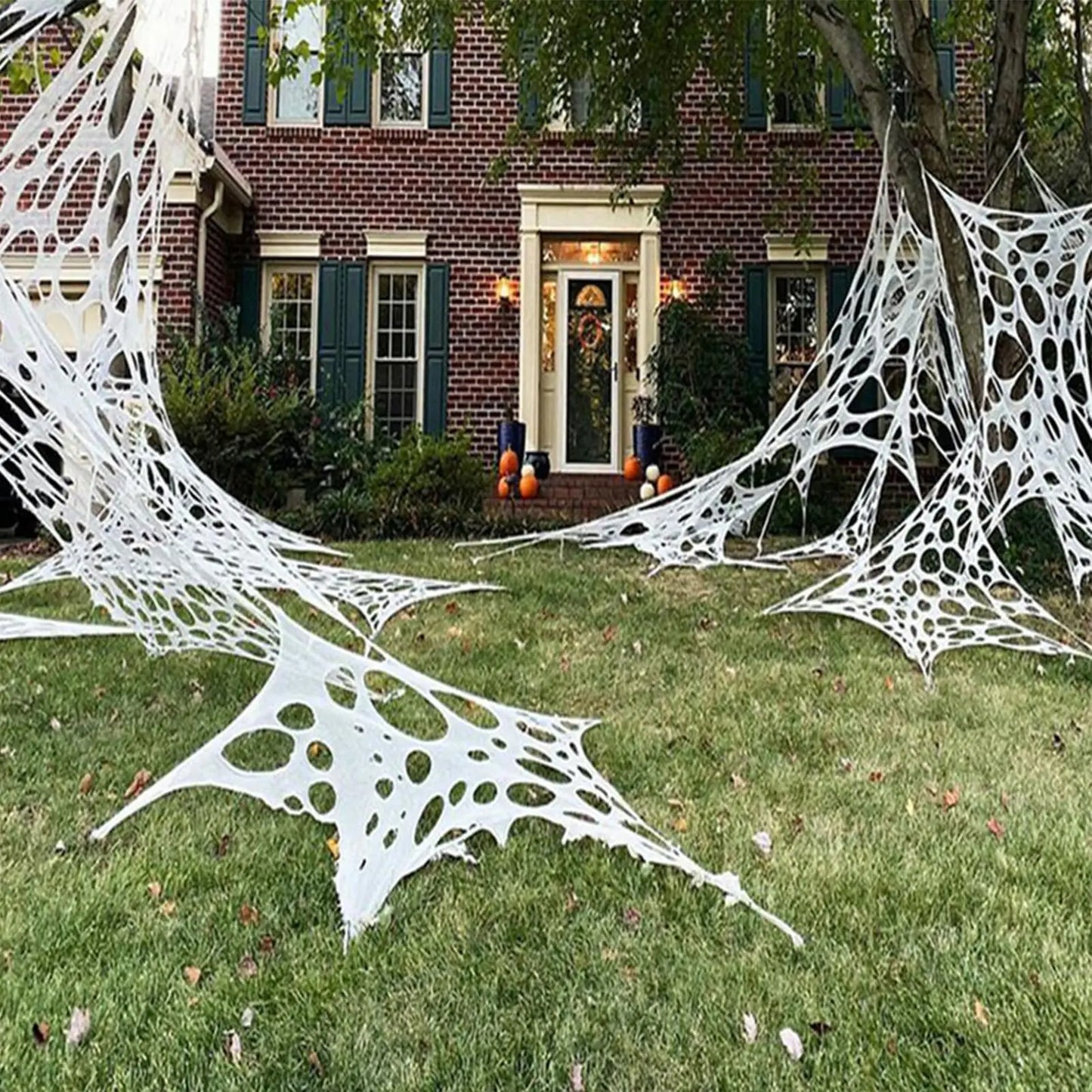 Decoração de Halloween em teia de aranha e Halloween em teia de aranha