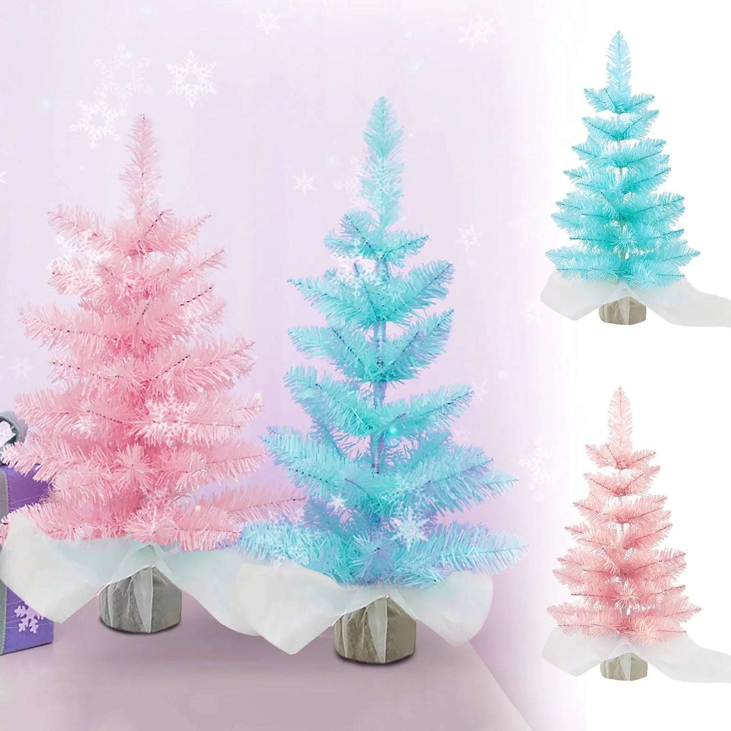 Árvore de Natal Verde/Rosa/Azul com 1 Unidade 50 Galhos Árvore de Natal Alta Qualidade