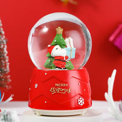 Globo de Neve de Natal, Bola de Cristal Iluminada, Enfeites de Bola de Vidro, Decorações