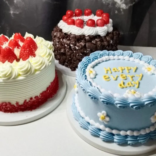 Bolo Fake de aniversário falso, realista, comida falsa, padaria, loja, exibição bolo e decoração