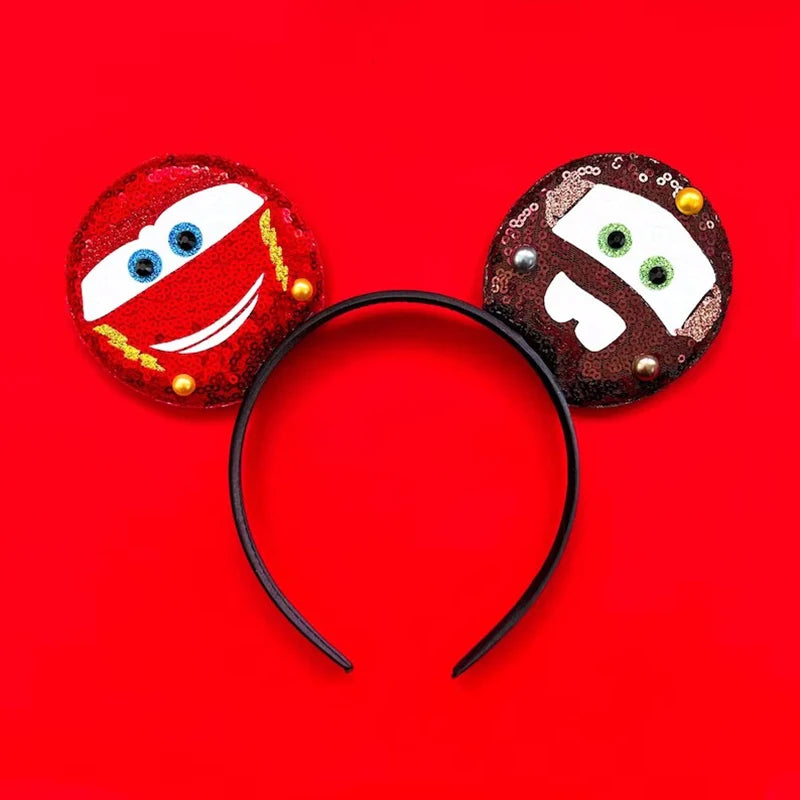 Tiaras Acessórios Disney orelha de rato com laço brilhante, Lantejoula de dupla celebração
