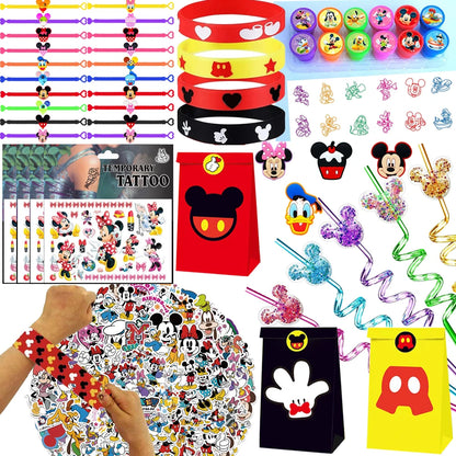 Kit Decoração Sacolas Presente Festa de Aniversário Infantil Mickey Baby e Minnie Baby