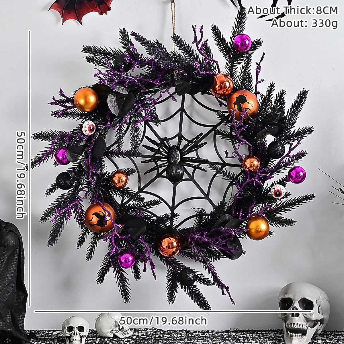Guirlanda de Halloween com Videiras Roxas, Guirlanda de Halloween com Videiras Roxas