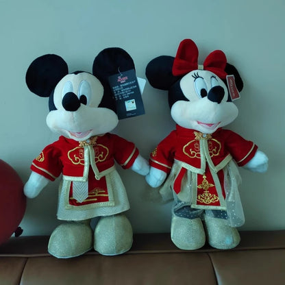 Boneco Mickey e Minnie Pelúcia Macio Disney - Pelúcia Mickey Disneylândia 36cm/24cm