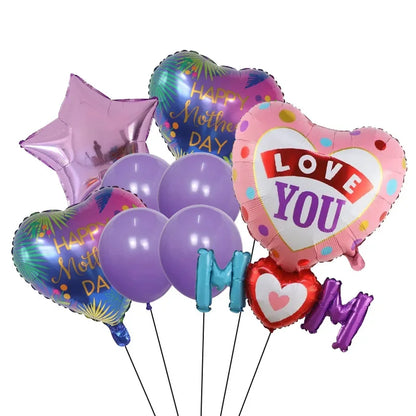 Balões para o Dia das Mães, decoração para festa do Dia das Mães. Balões metalizados