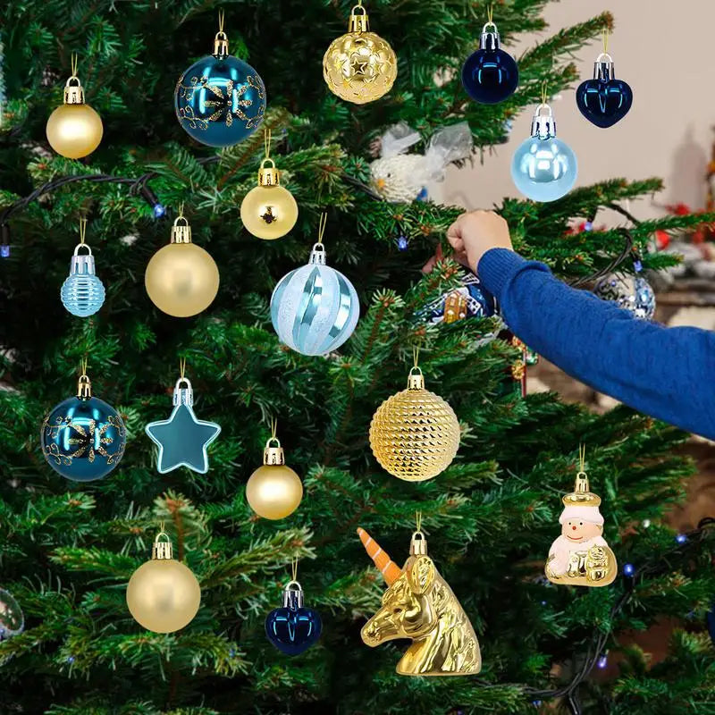 Conjunto de enfeites de Natal, enfeites de bolas de decoração de árvore de Natal