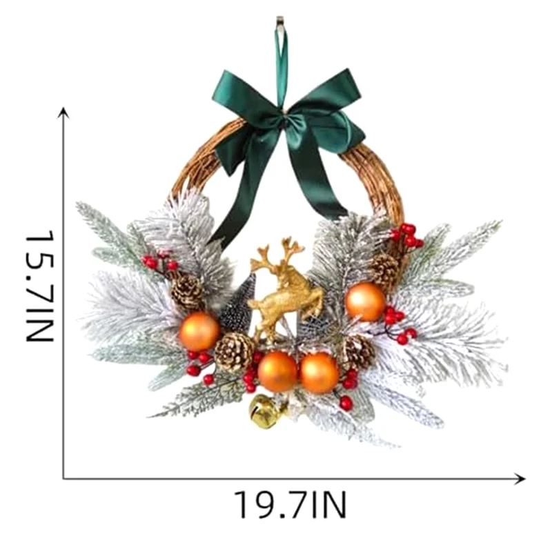 Guirlanda pequena, enfeites de natal, decoração de atmosfera guirlanda Natal artificial porta