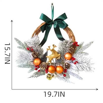 Guirlanda pequena, enfeites de natal, decoração de atmosfera guirlanda Natal artificial porta