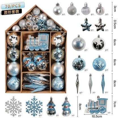 Bolas Natal Diversificados Conjunto de 72 peças de Enfeites de Bolas de Natal Clássico