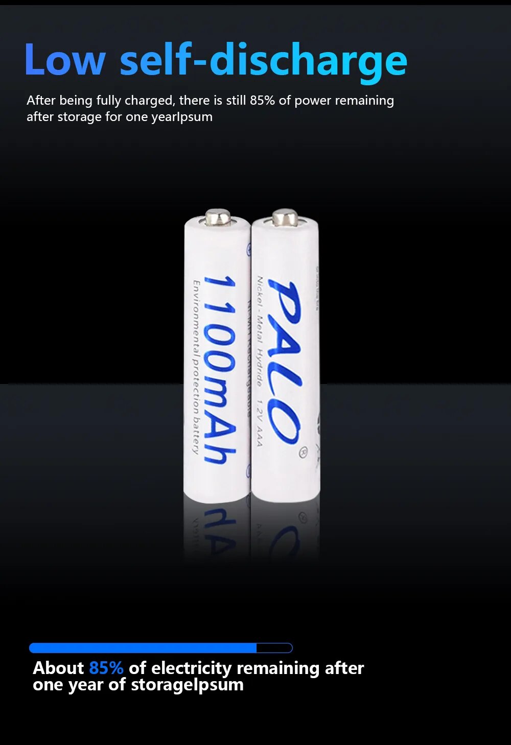 Pilha Recarregável AAA 2700mAh Blister com 4 unidades