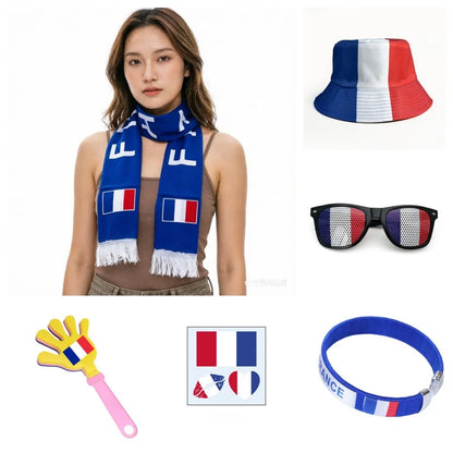 Kit Torcedor Brasil 6 Peças, Futebol Copa, Cachecol, Kit Torcedor Brasil Copa do Mundo