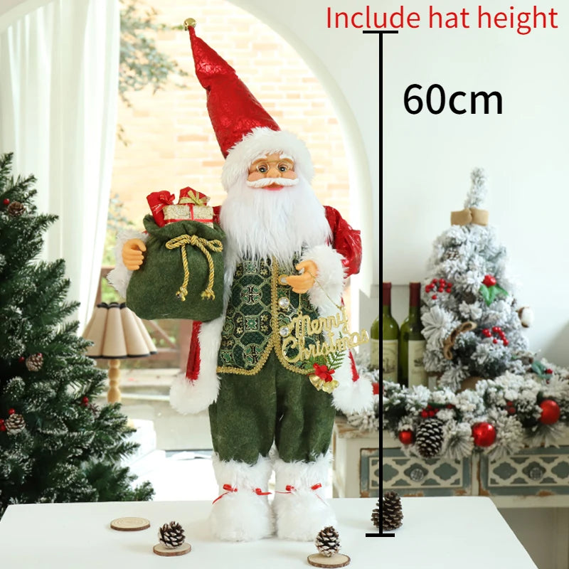 Papai Noel Papai Noel grande de 60cm, decoração de Feliz Natal para Lar, Feliz Ano Novo