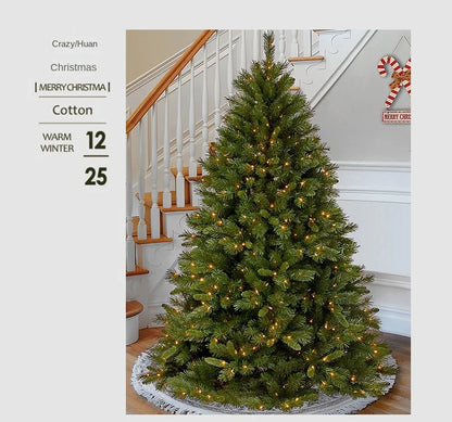 Árvore de Natal artificial PE e PVC, árvore de neve artificial com agulha intensiva suporte