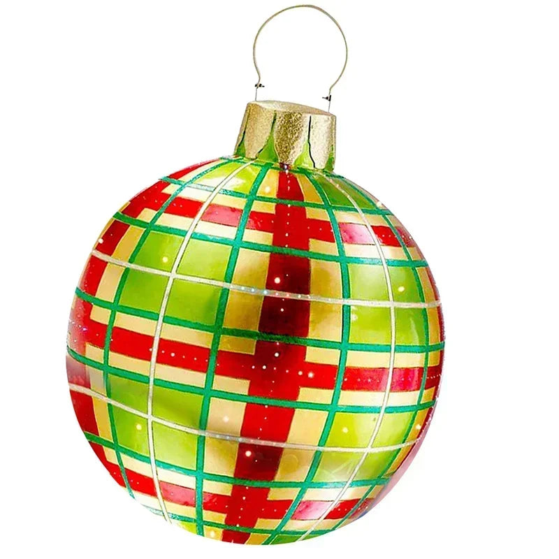 Bola de Natal inflável Genérica de PVC para Áreas Externas, Enfeite Árvore Natal 60cm