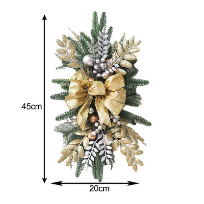 Guirlanda de Natal artificial pré-iluminada 1 unidades, lágrima de Natal sem fio com pinha