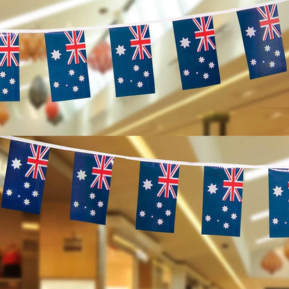 Bandeirinhas Copa do Mundo Cordão de bandeira da Austrália, 20 peças, faixa australiana