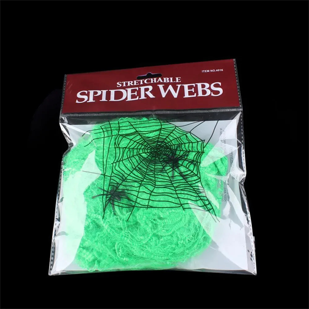 Teia de Aranha Branca para Decoração de Festas e Teia de Aranha Branca