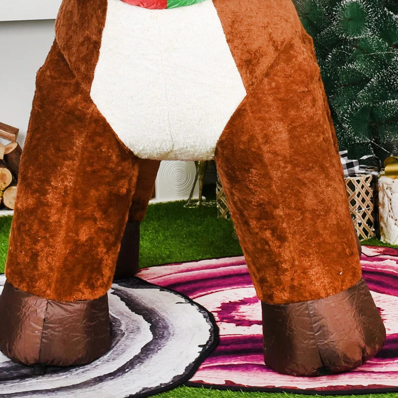 Papai Noel Inflável de 6 pés, Decoração de Quintal de Natal, Luzes LED para Festa, Gramado