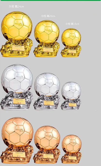 Bola de Copa do Mundo Futebol Dourado Personalizável Troféu Copa Mundo Troféu Futebol