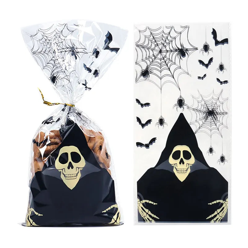 Sacolas de Celofane de Halloween, 50 Peças de Doces ou Travessuras Torções Halloween