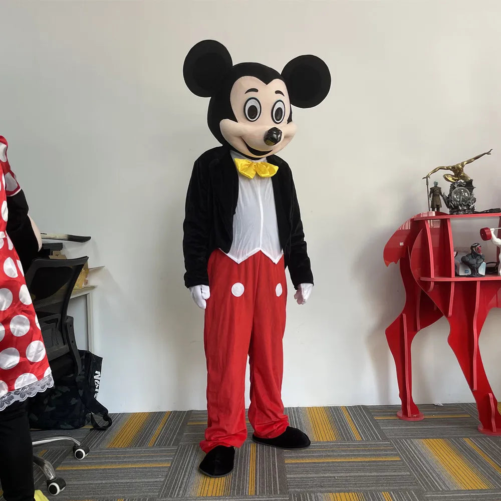 Disney mickey minnie mouse mascote conjunto clássico personagens de desenhos