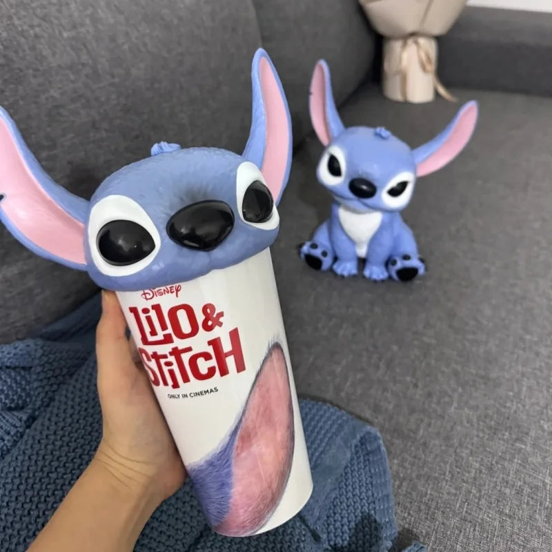Kit Lilo & Stitch copo colecionável temático Stitch Oficial (Lilo & Stitch) – copo isolado canudo