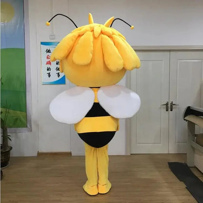 Fantasia de mascote abelha inteligente tamanho adulto para homens e mulheres cabeça