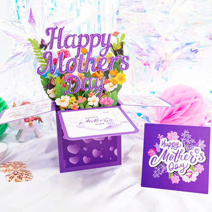 Cartão Pop Up Dia das Mães, Cartão de Dia das Mães da Filha, Pop Up Feliz Dia das Mães!
