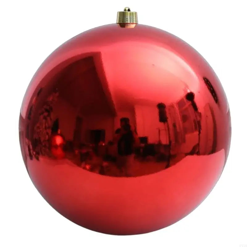 Bola de Natal Gigante Shopping 1 Peça de 25/30/40cm Grande Brilhante Bola Natal Vermelho