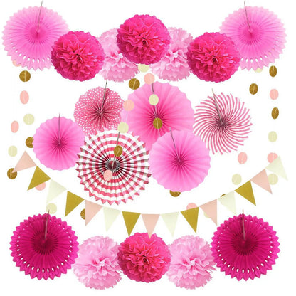 Decoração De Festa Pompom Com Ventilador De Guirlandas De Estilo De Suspensos