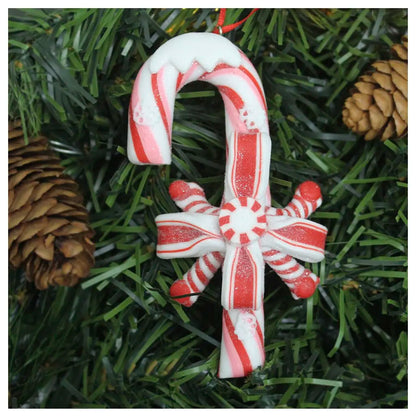 Bengala de Natal Decorativa Kit 1 Enfeite Pendente para Árvore de Natal Doce Bengala 12cm