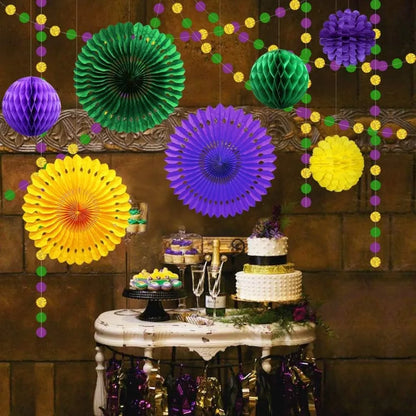 Adereços decorativos para festas Decorações de Carnaval 9 peças