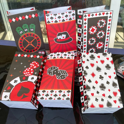 Sacolas Cassino Las Vegas lembrancinhas de cassino com alça festa aniversário cassino