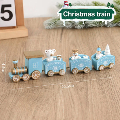 Trenzinho de Natal de Madeira Enfeite Decorativo de Mesa Mdf 25cm