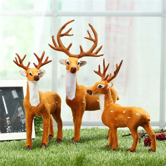 Decorações de Natal, Rena de veado artificial, Enfeite de Natal, Decoração  (5,9 polegadas)