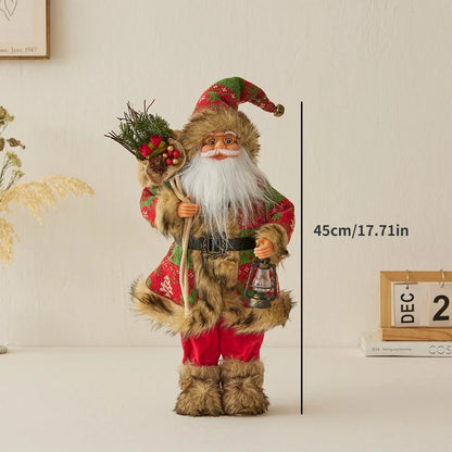 Boneco de Papai Noel - Decoração mesa Natal, estatuetas de Papai Noel, em pé, Papai Noel