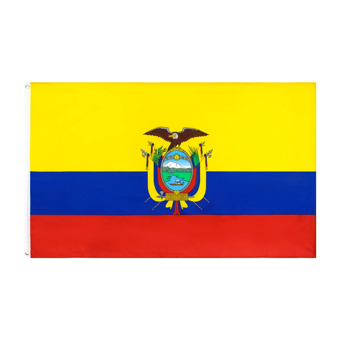 Copa do Mundo Bandeira do Equador | 9,5 x 1,5 m | Bandeira do país, interior/exterior, cores
