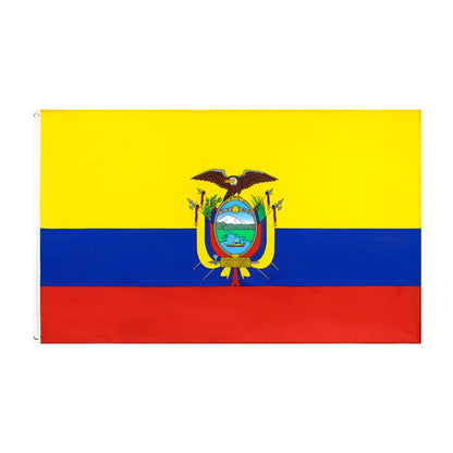 Copa do Mundo Bandeira do Equador | 9,5 x 1,5 m | Bandeira do país, interior/exterior, cores