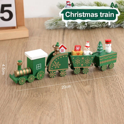 Trenzinho de Natal de Madeira Enfeite Decorativo de Mesa Mdf 25cm