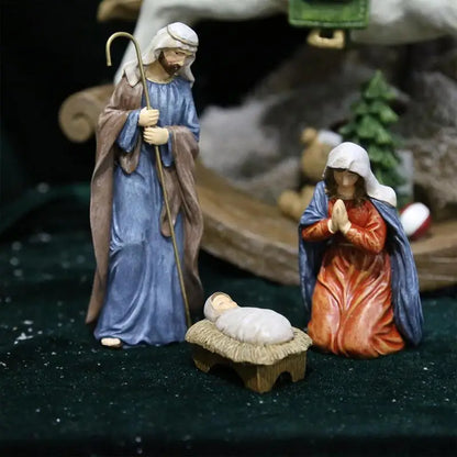 Estátuas Religiosas de Natal Cristo Natividade Estável de Natal, Manjedoura Estátuas