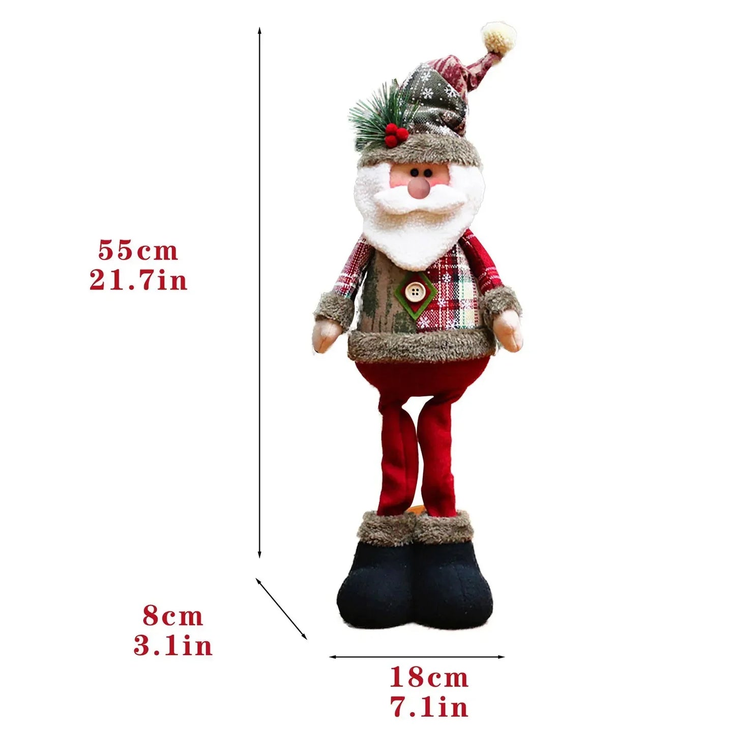 Boneco de Natal Kit Natal Trio Papai Noel Rena Decoração de Natal Boneco de Neve Chapéu