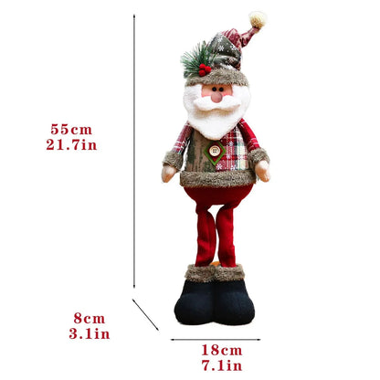 Boneco de Natal Kit Natal Trio Papai Noel Rena Decoração de Natal Boneco de Neve Chapéu