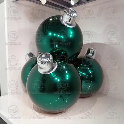 Bolas de espelho infláveis Natal grandes e brilhantes da para decoração de festas e Natal