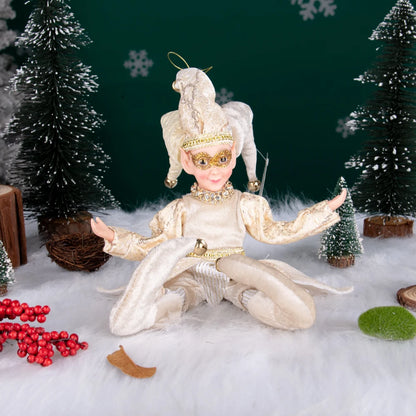 Fada do País das Maravilhas do Inverno de Natal, Grande - 45cm, Palhaço de Natal Decorativo