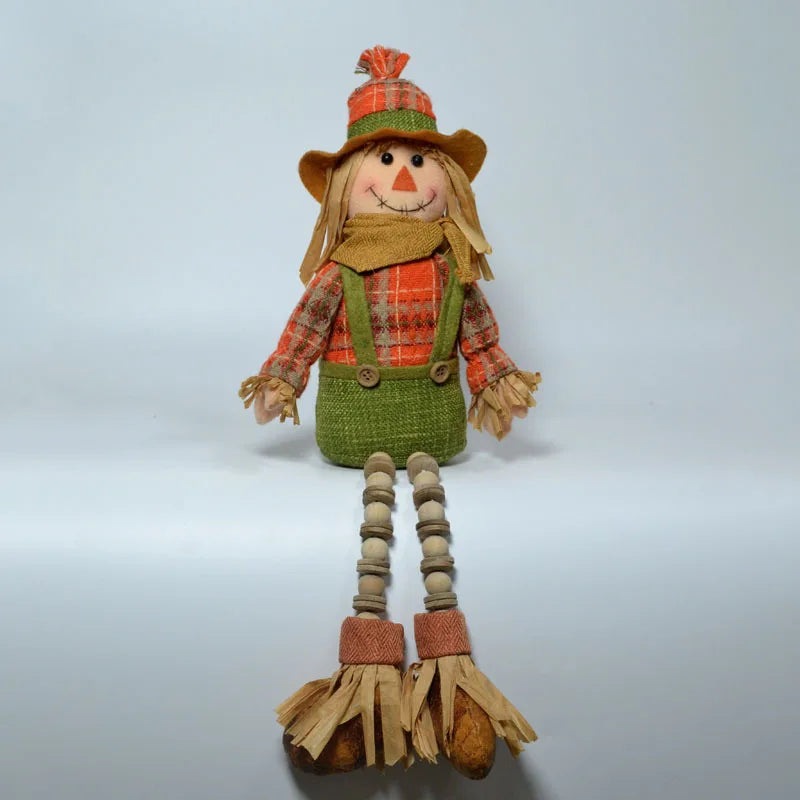 Espantalho Pernas conjunto de 1 espantalhos sentados com pernas longas, verde, ferrugem