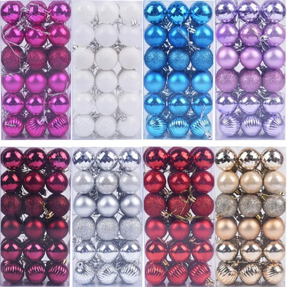Bola de Natal conjunto de 36 peças de enfeite de árvore de Natal de 4 cm para aumentar