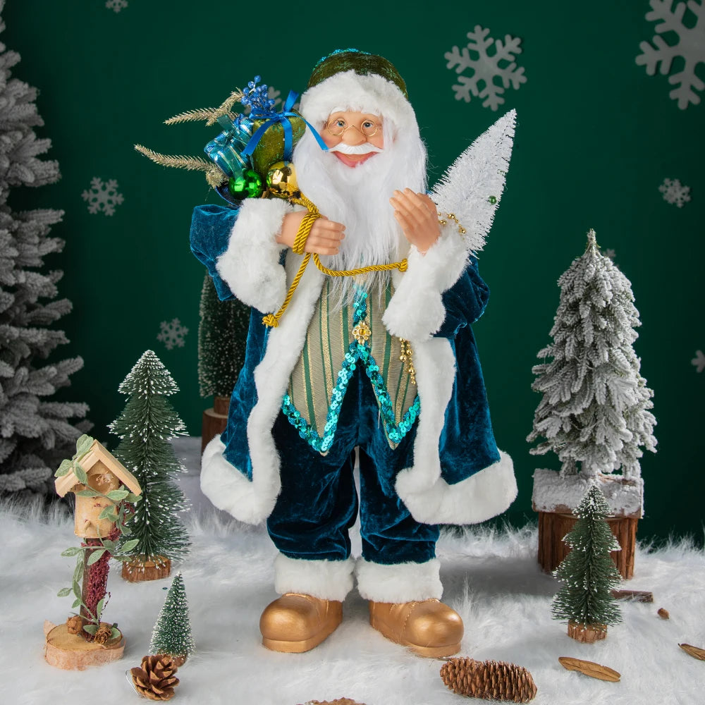 Boneco Papai Noel 60Cm Com Dourado