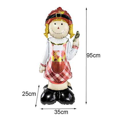 Kit 1 Balões Metalizados Espantalho 120cm Festa Junina Decoração