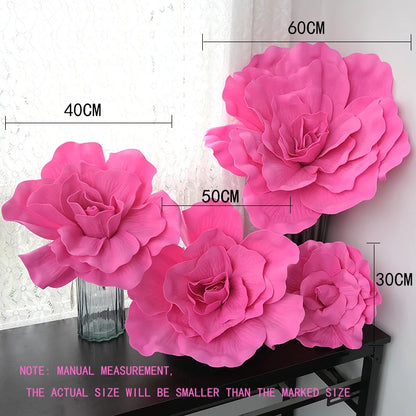 Decoração de flores de papel 3D de 40,6 cm para parede, flores de papel gigantes, flores