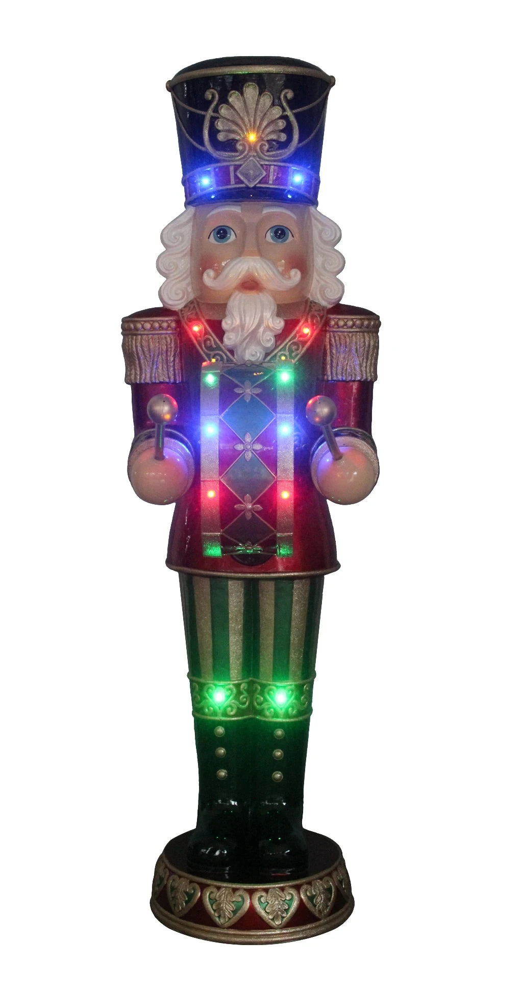 Bonecos do Quebra-Nozes – Estátua Iluminada de Soldado Quebra-Nozes de Natal LED